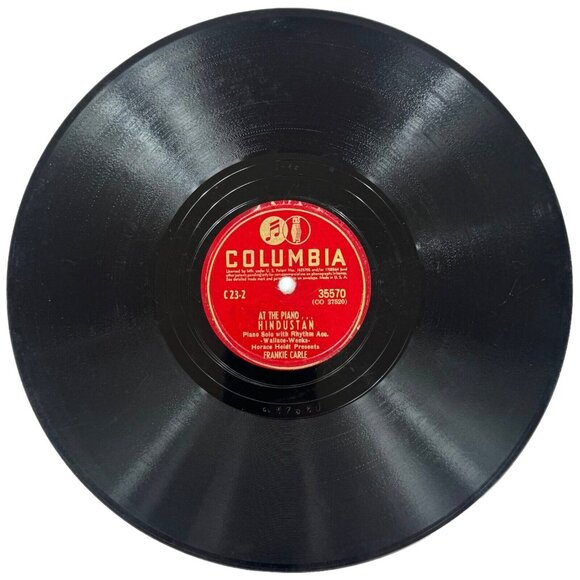 Frankie Carle At The Piano A Lovers Lullaby 10in Shellac 78 RPM Columbia 35570 - Picture 3 of 4